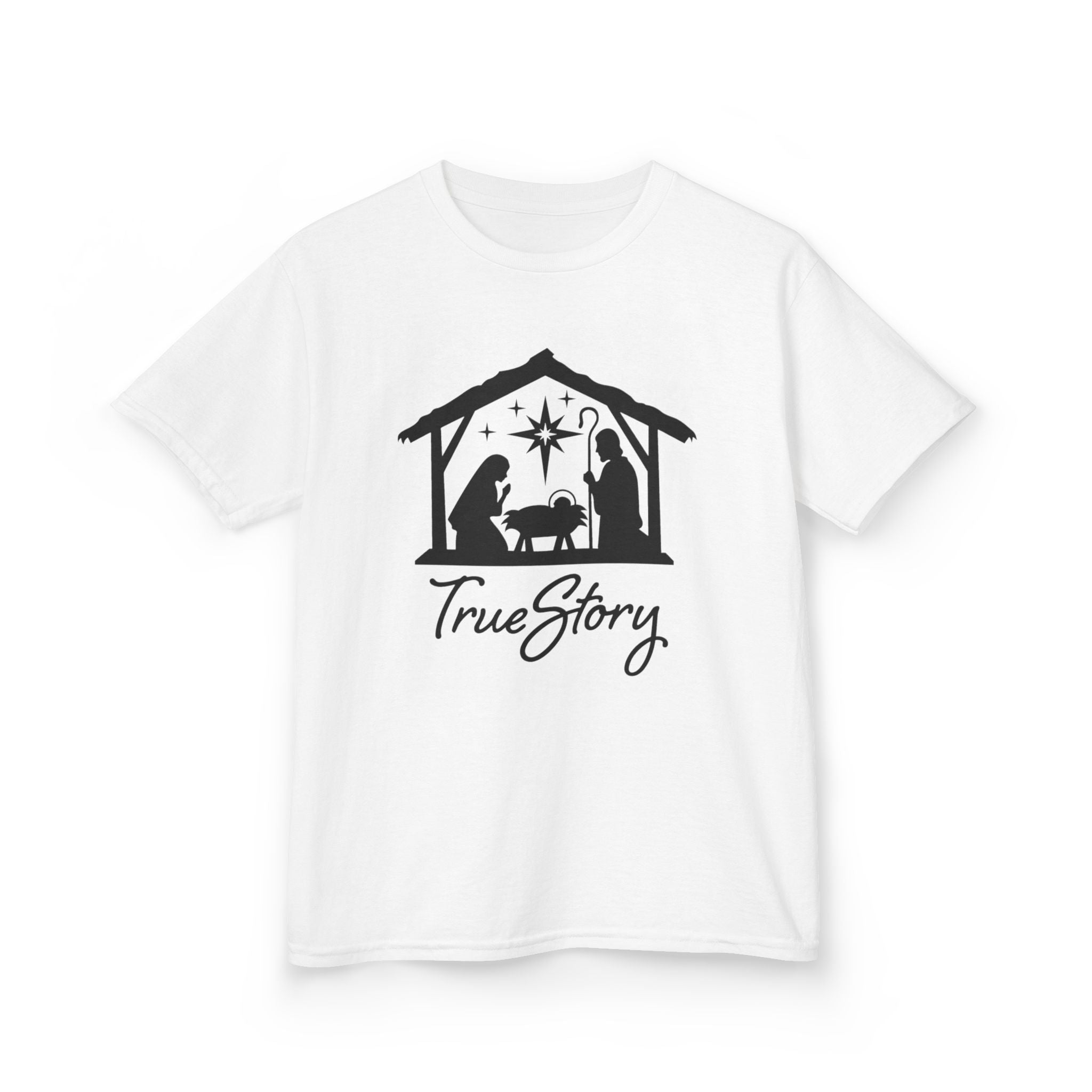 Kids Tee — 'True Story' Nativity Scene Christmas Shirt