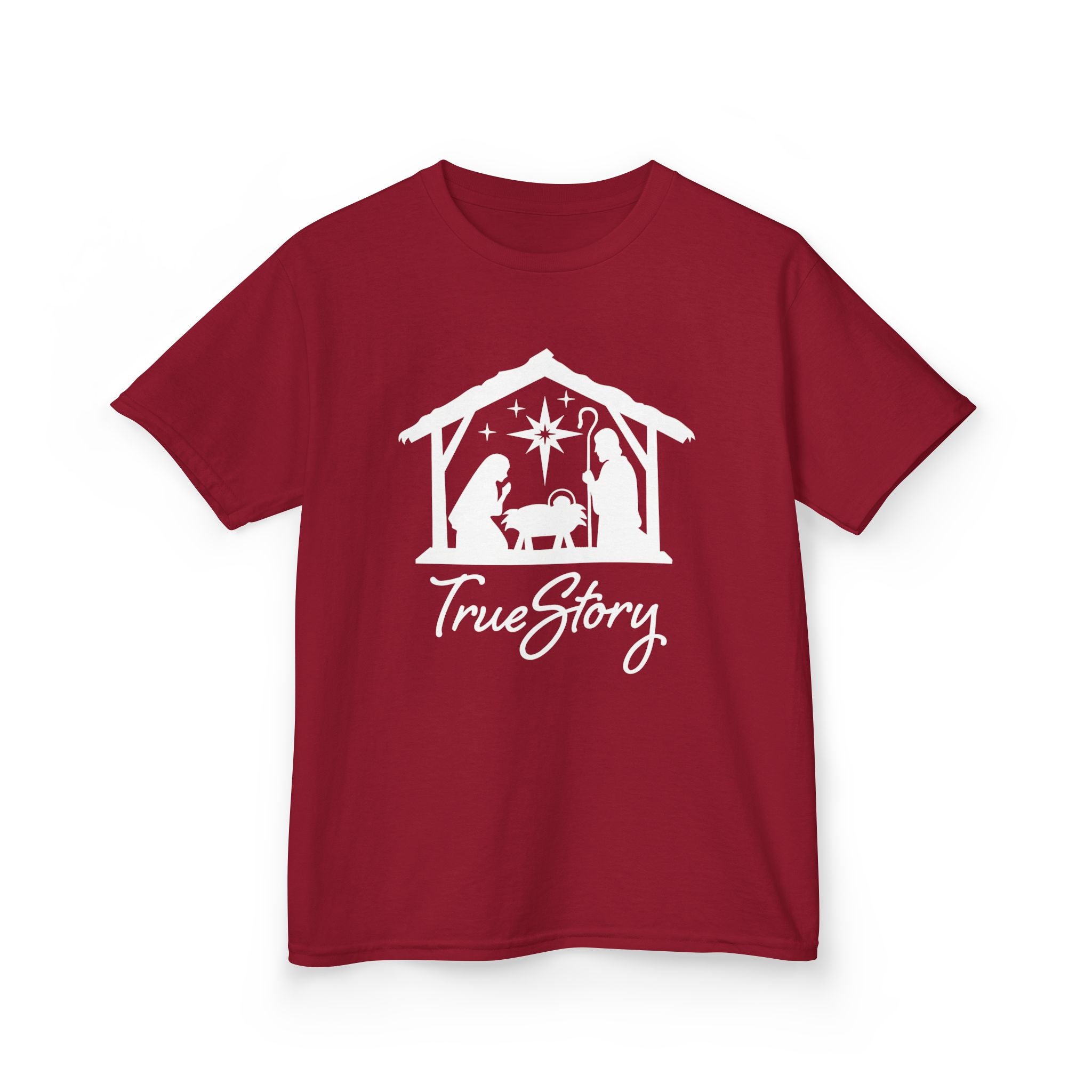Kids Tee — 'True Story' Nativity Scene Christmas Shirt