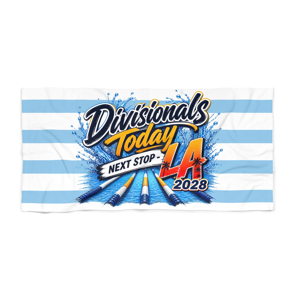 Divisonals Today LA 2028 Striped Sports Tournament Towel