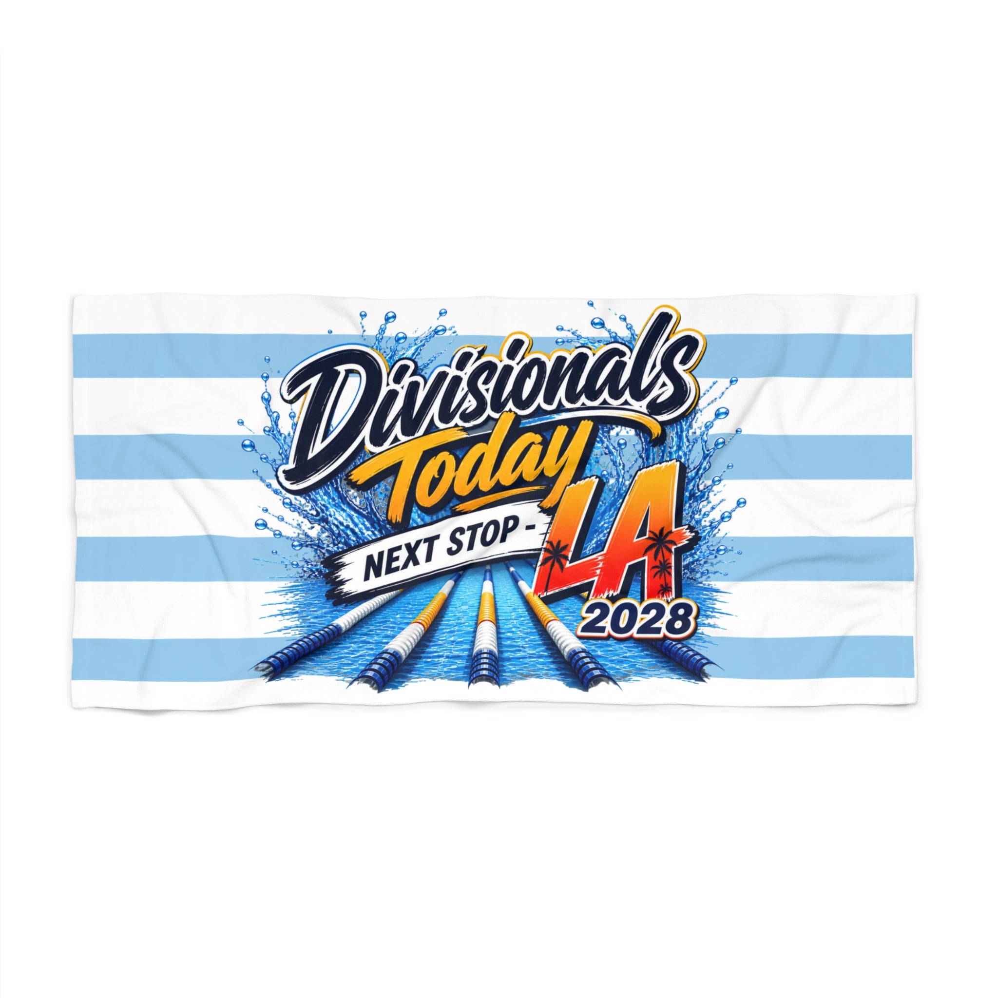 Divisonals Today LA 2028 Striped Sports Tournament Towel