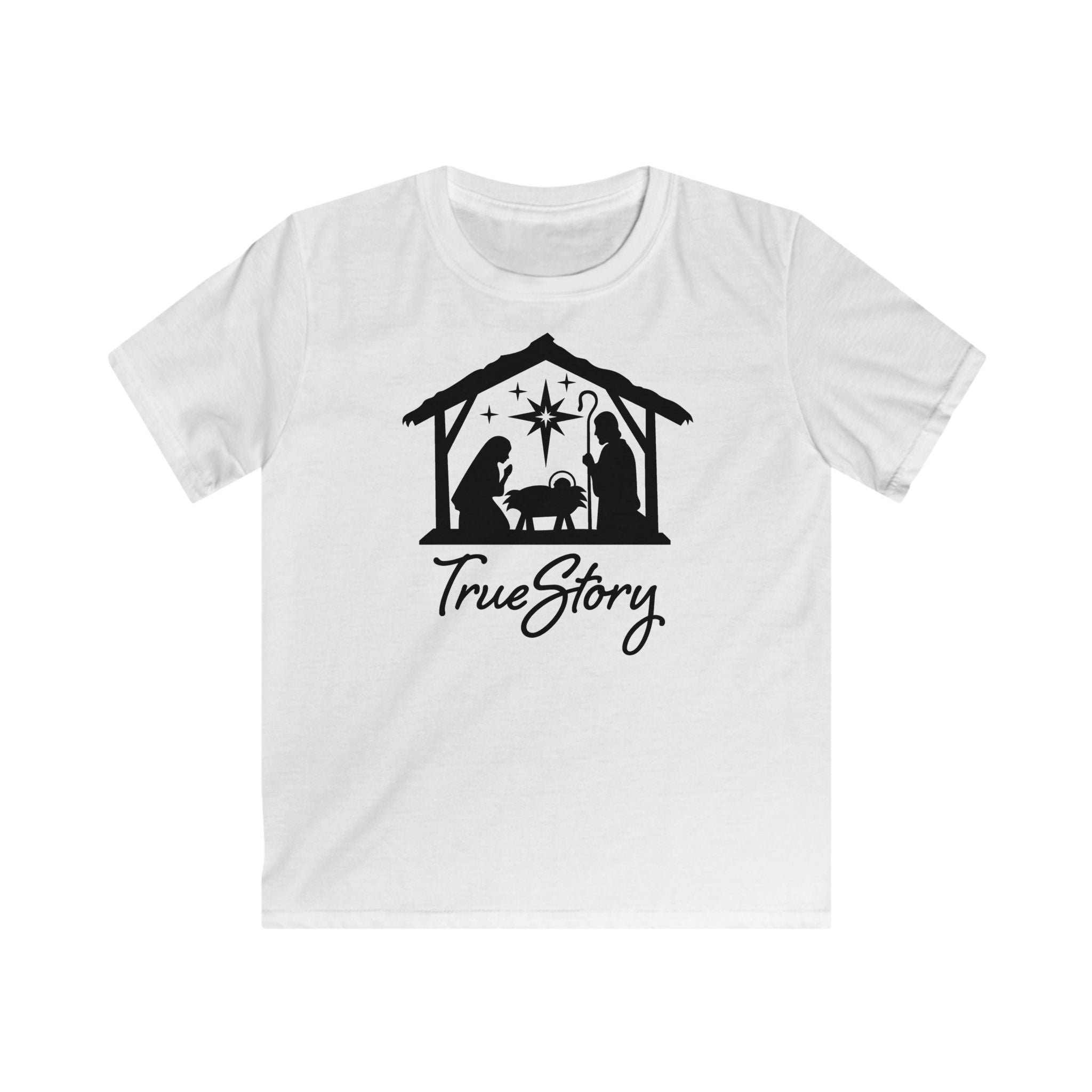 Kids Tee — 'True Story' Nativity Scene Christmas Shirt