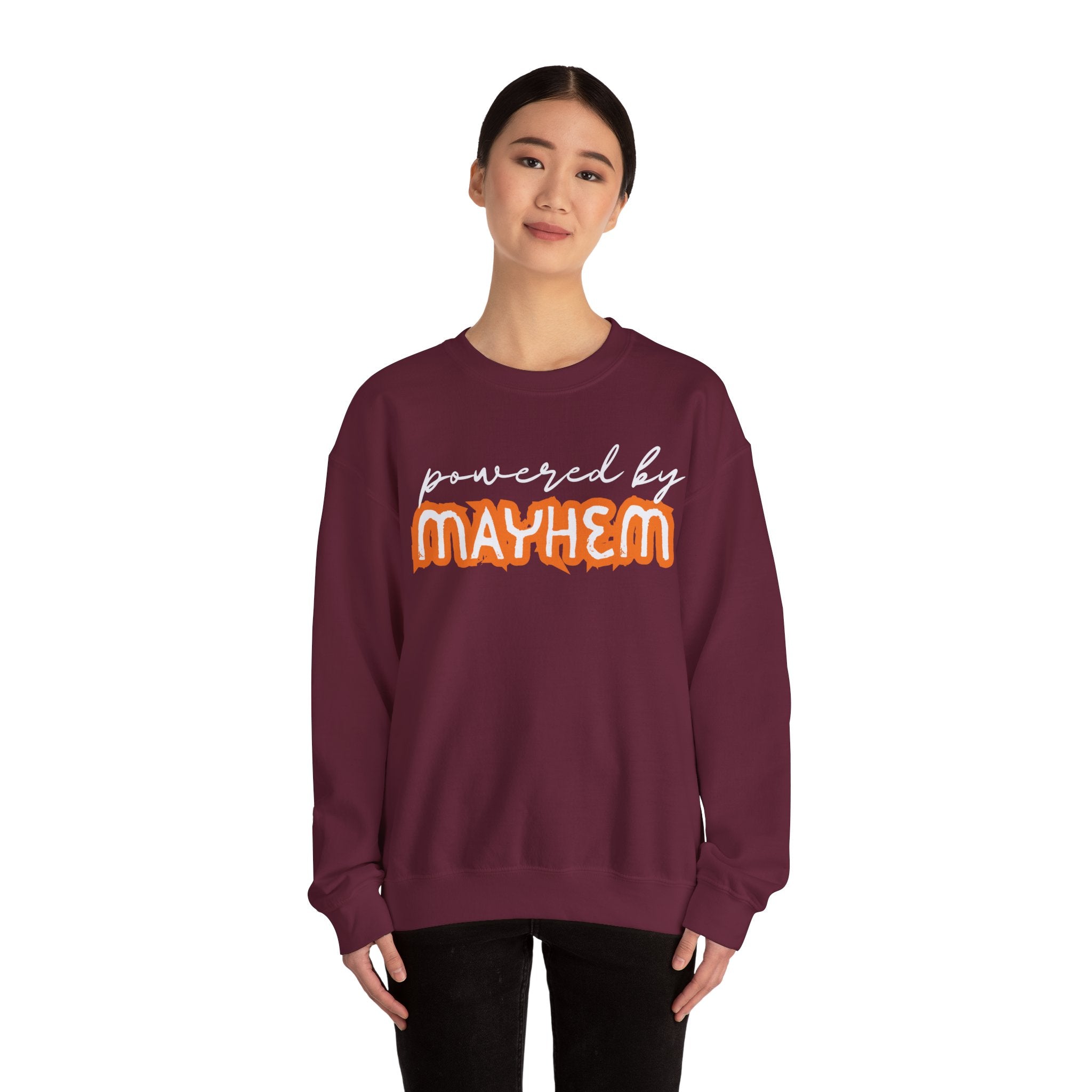 “Powered by Mayhem” Crewneck Sweatshirt