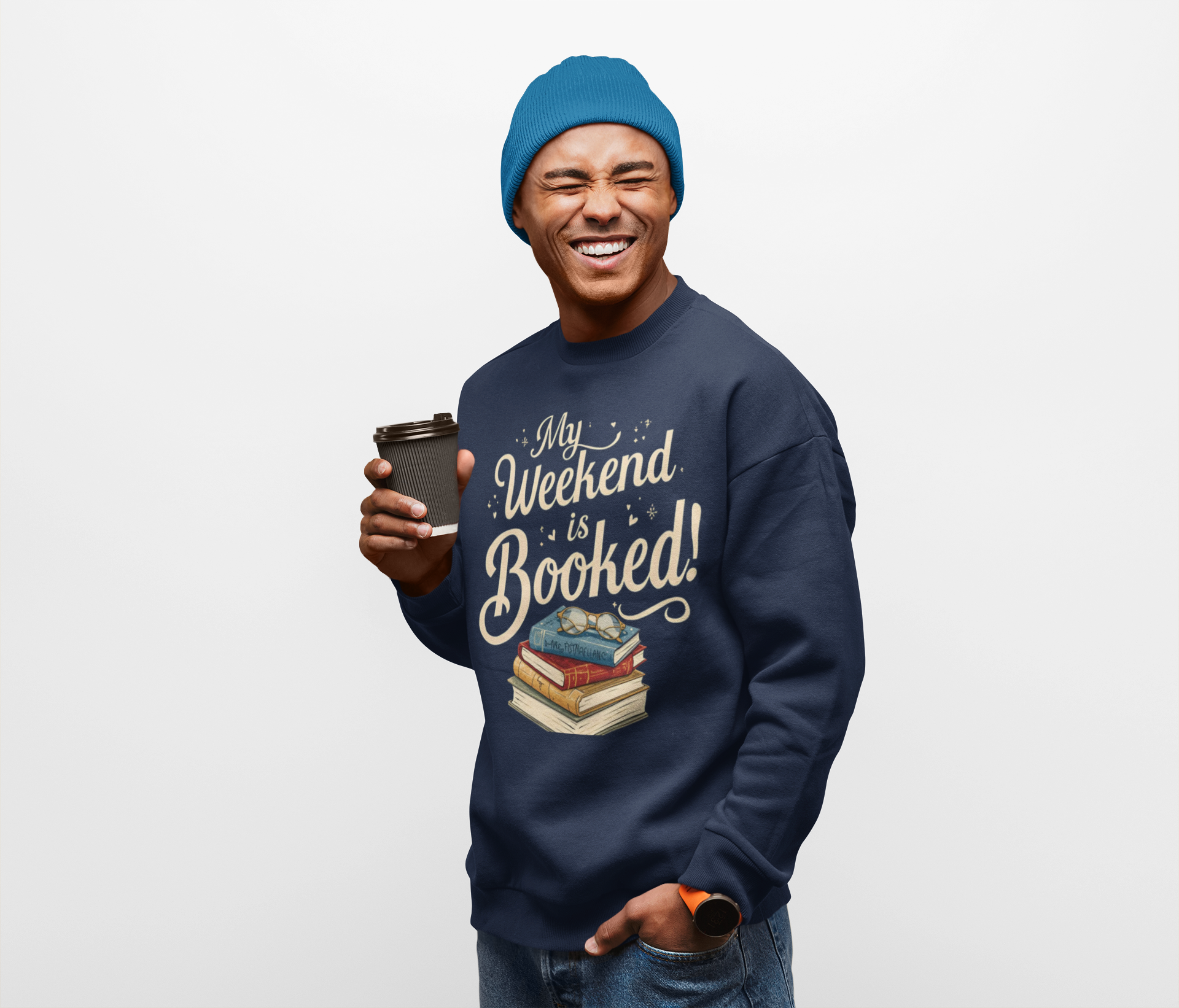 Book Lover Sweatshirt – “My Weekend Is Booked!” Cozy Reading Crewneck