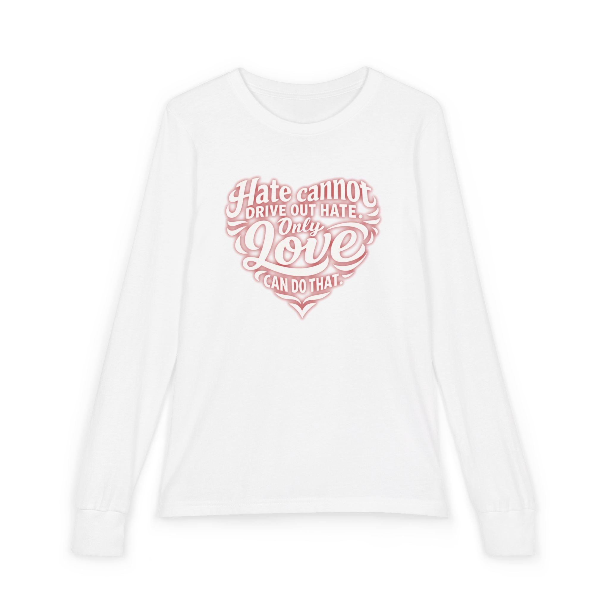 Youth Long Sleeve Tee — 'Love Can Do That' Heart Graphic