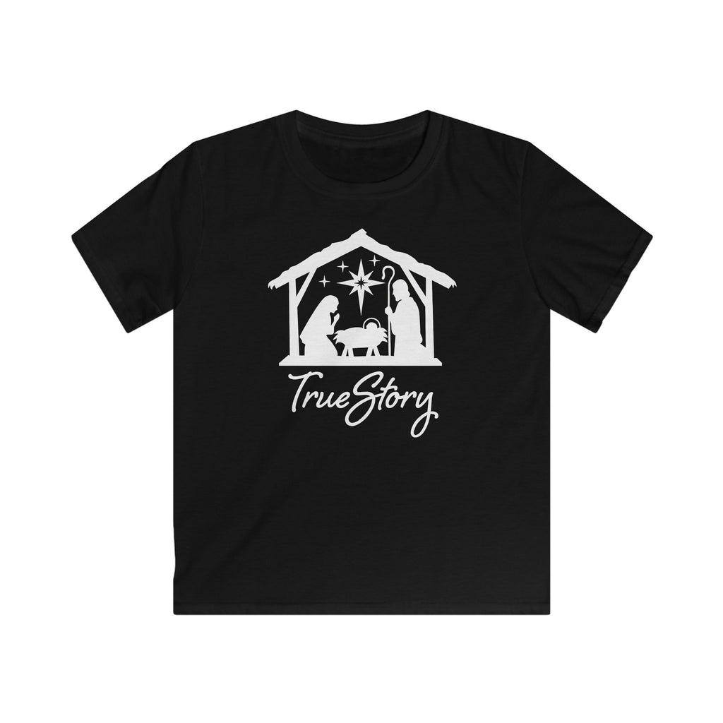 Kids Tee — 'True Story' Nativity Scene Christmas Shirt