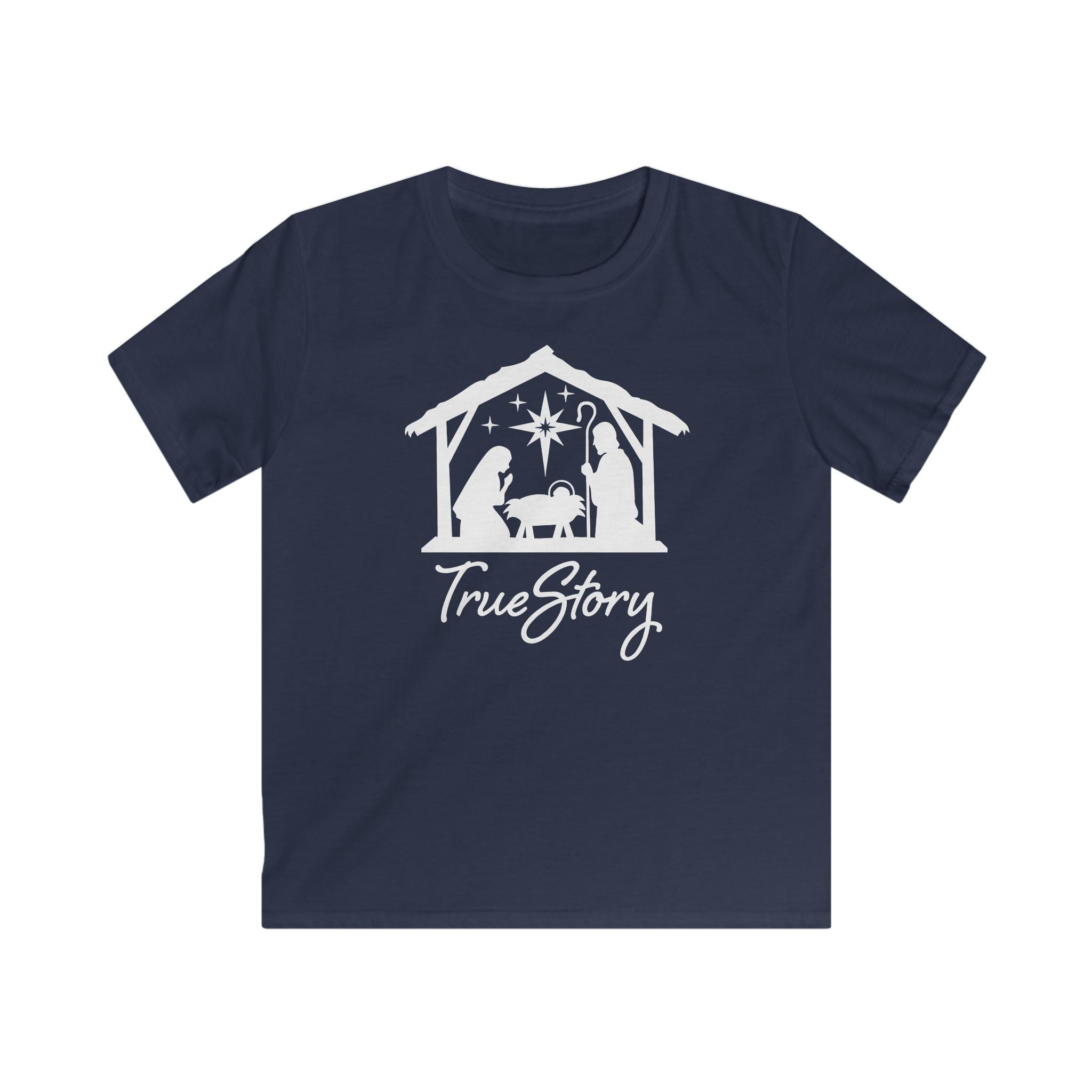 Kids Tee — 'True Story' Nativity Scene Christmas Shirt