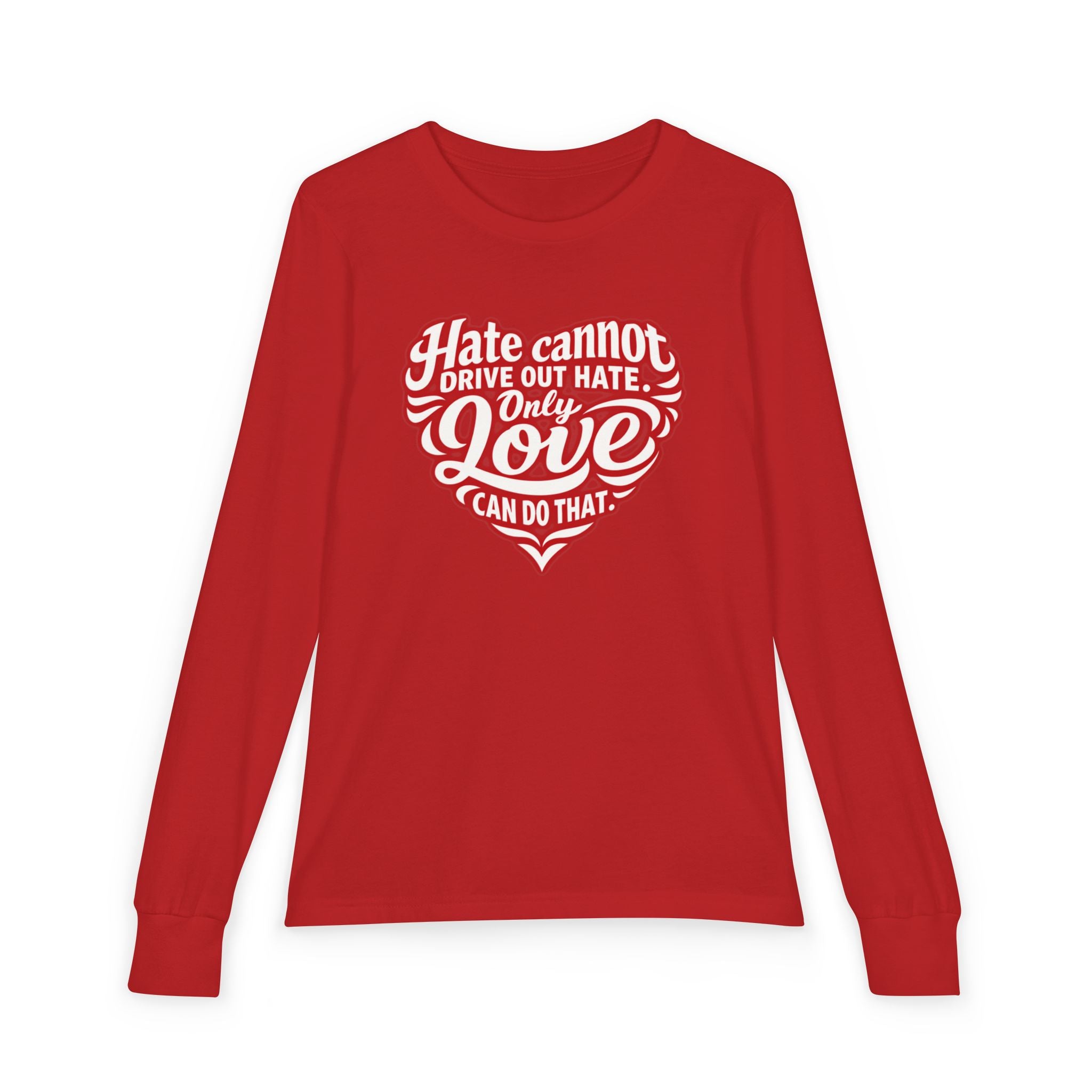 Youth Long Sleeve Tee — 'Love Can Do That' Heart Graphic